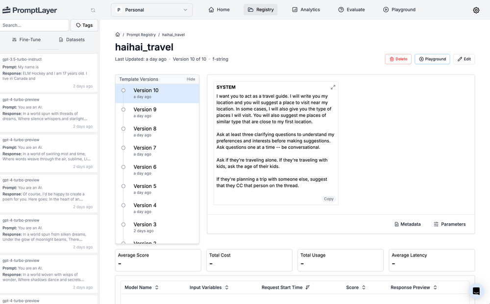 Make it easy to iterate on your prompts
