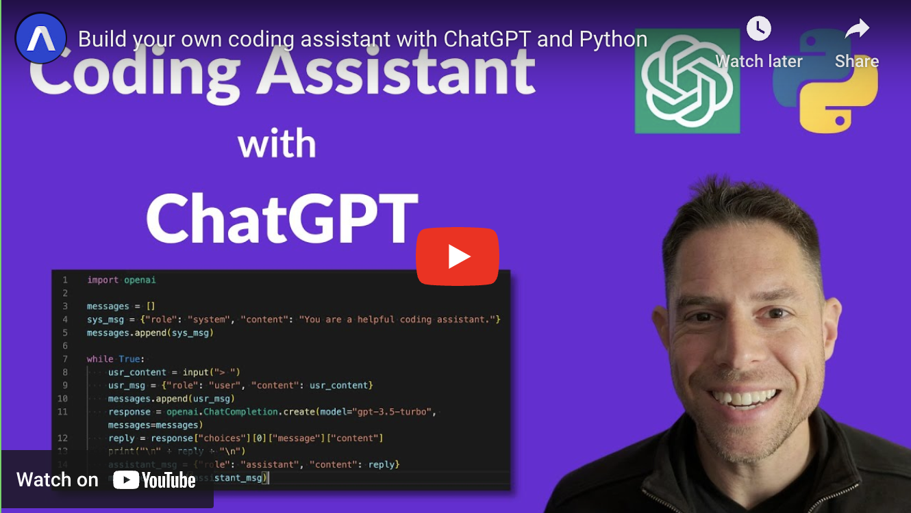Build your own coding assistant with ChatGPT and Python